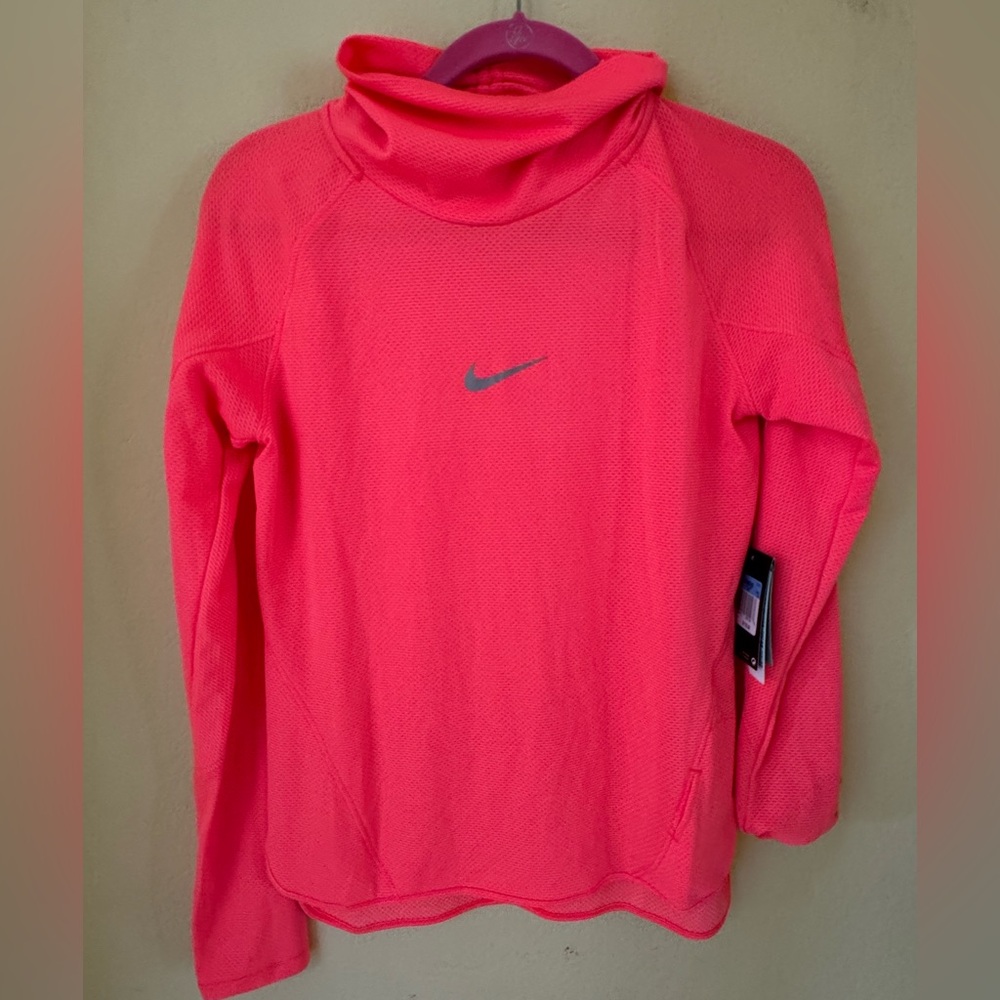 NIKE Nike Aeroreact Cowl Running Top Long Sleeve Orange NWT NEW